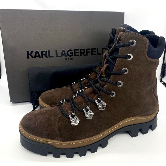 Karl Lagerfeld Mens Hiking Boots New - Picture 1 of 16